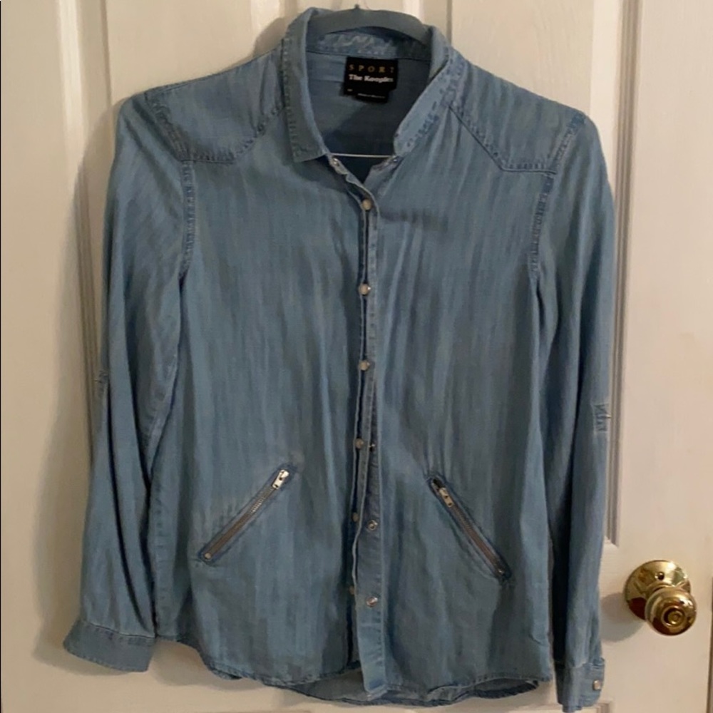 Kooples chambray shirt size M
